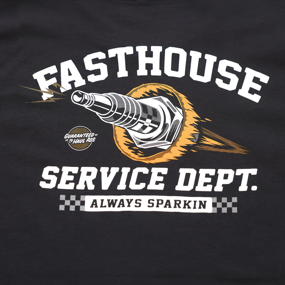 Fasthouse Ignite Tee Black - Close-Up of Graphic on Back