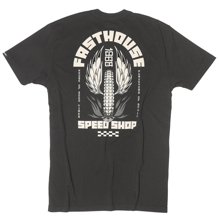Fasthouse Iron Steed Tee Black - Rear View