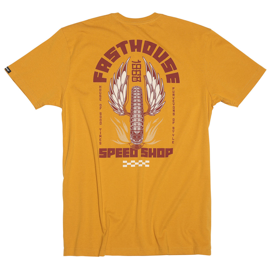Fasthouse Iron Steed Tee Vintage Gold - Rear View
