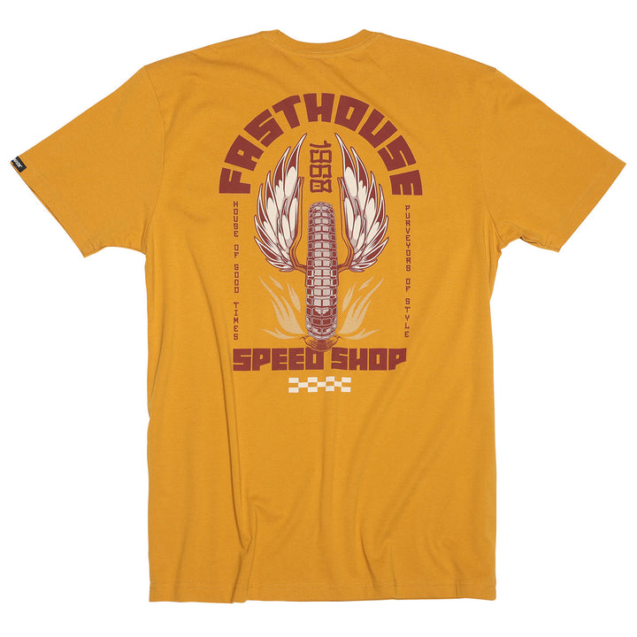 Fasthouse Iron Steed Tee Vintage Gold - Rear View