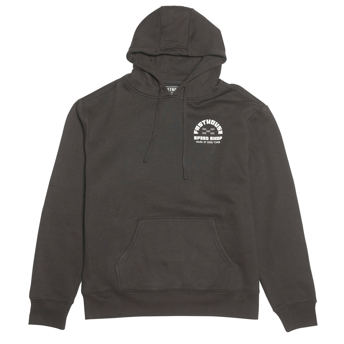 Fasthouse Iron Steed Hooded Pullover Black - Front View