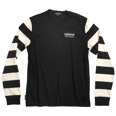 Fasthouse Jailbreak Stripes Long Sleeve Tee Black - Front View