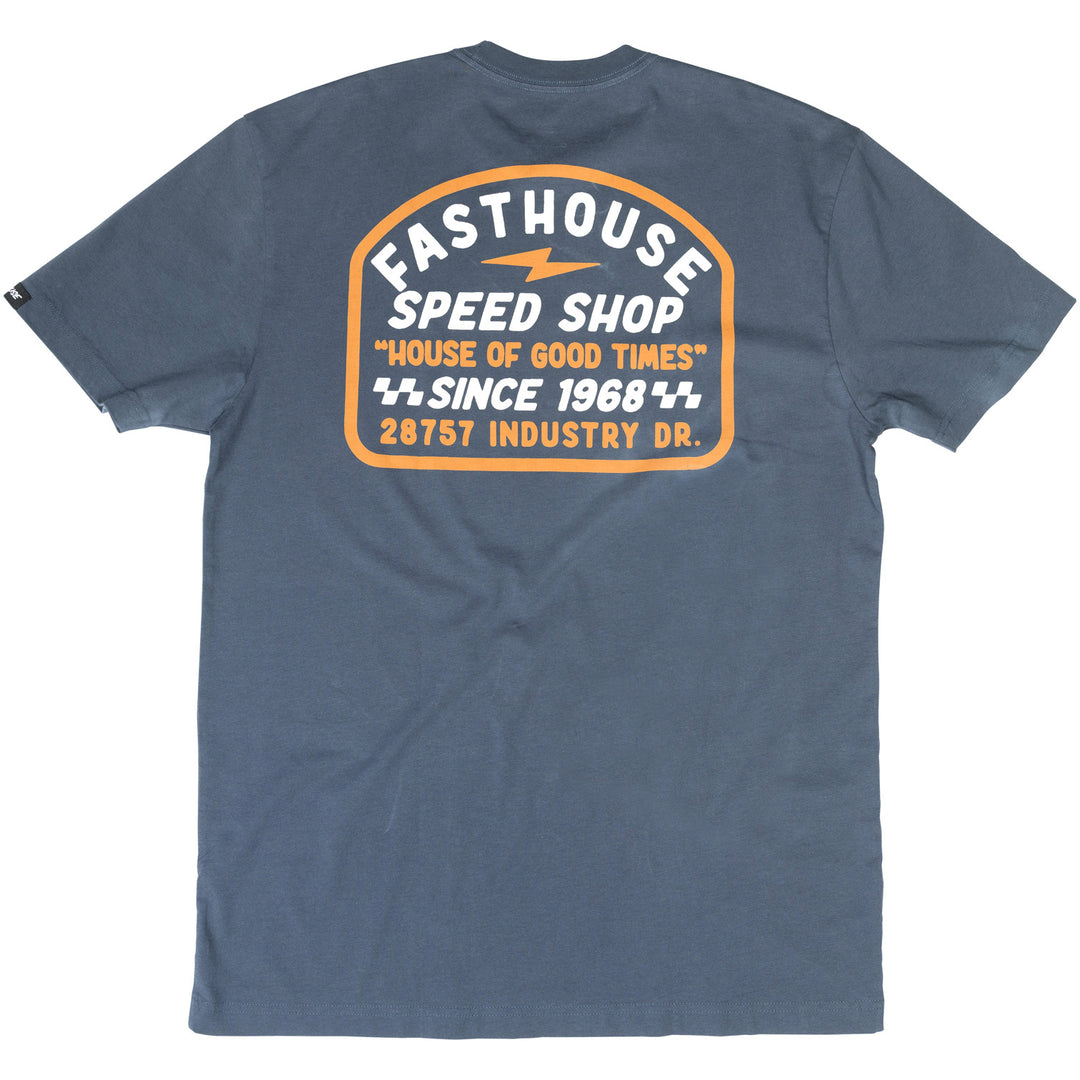 Fasthouse Junction SS Tee Indigo - Rear View