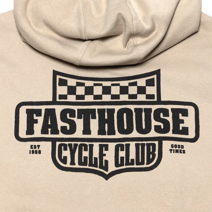 Fasthouse Krest Hooded Pullover Sand - Close-Up of Graphic on Rear