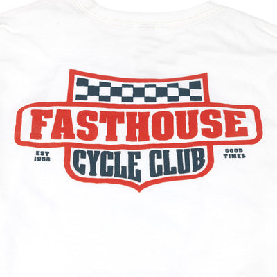 Fasthouse Krest LS Tee White - Close-Up of Graphic on Rear