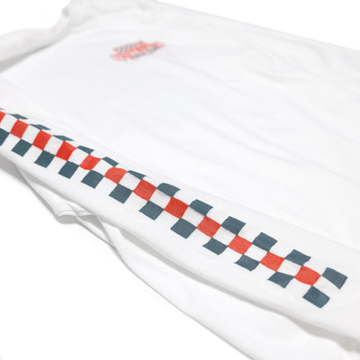 Fasthouse Krest LS Tee White - Close-Up of Graphic on Sleeve
