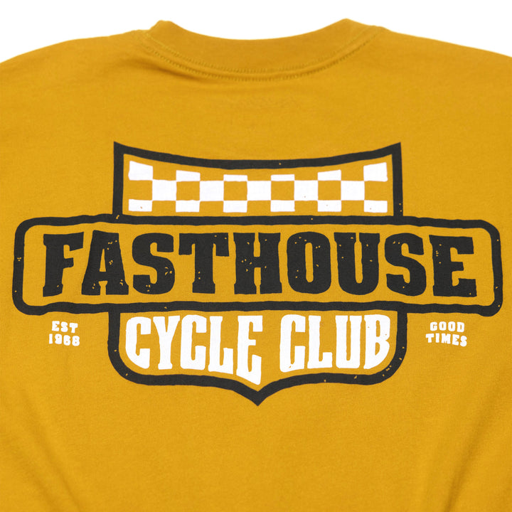 Fasthouse Krest SS Tee Vintage Gold - Close-Up of Graphic on Rear