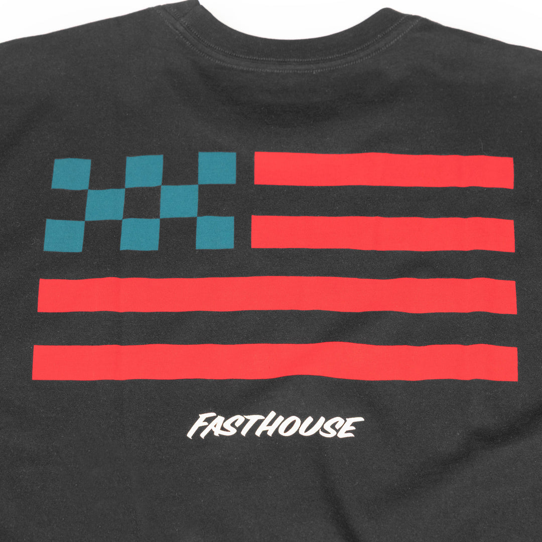 Fasthouse Liberty SS Tee Black - Close-Up of Graphic on Back