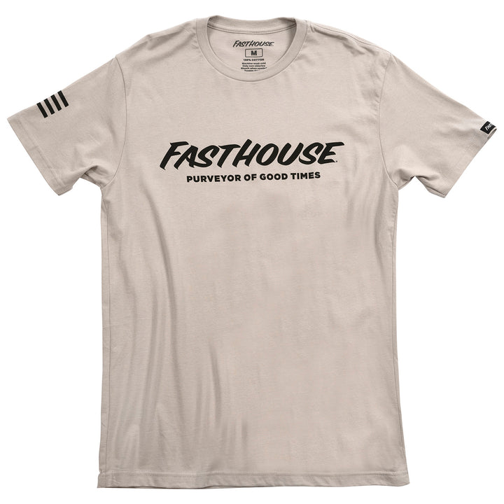 Fasthouse Logo Tee Light Gray - Front View