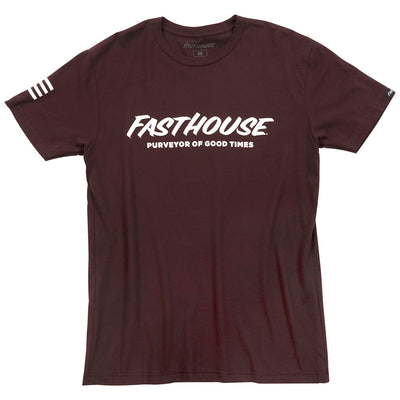 Fasthouse Logo Tee Light Oxblood - Front View