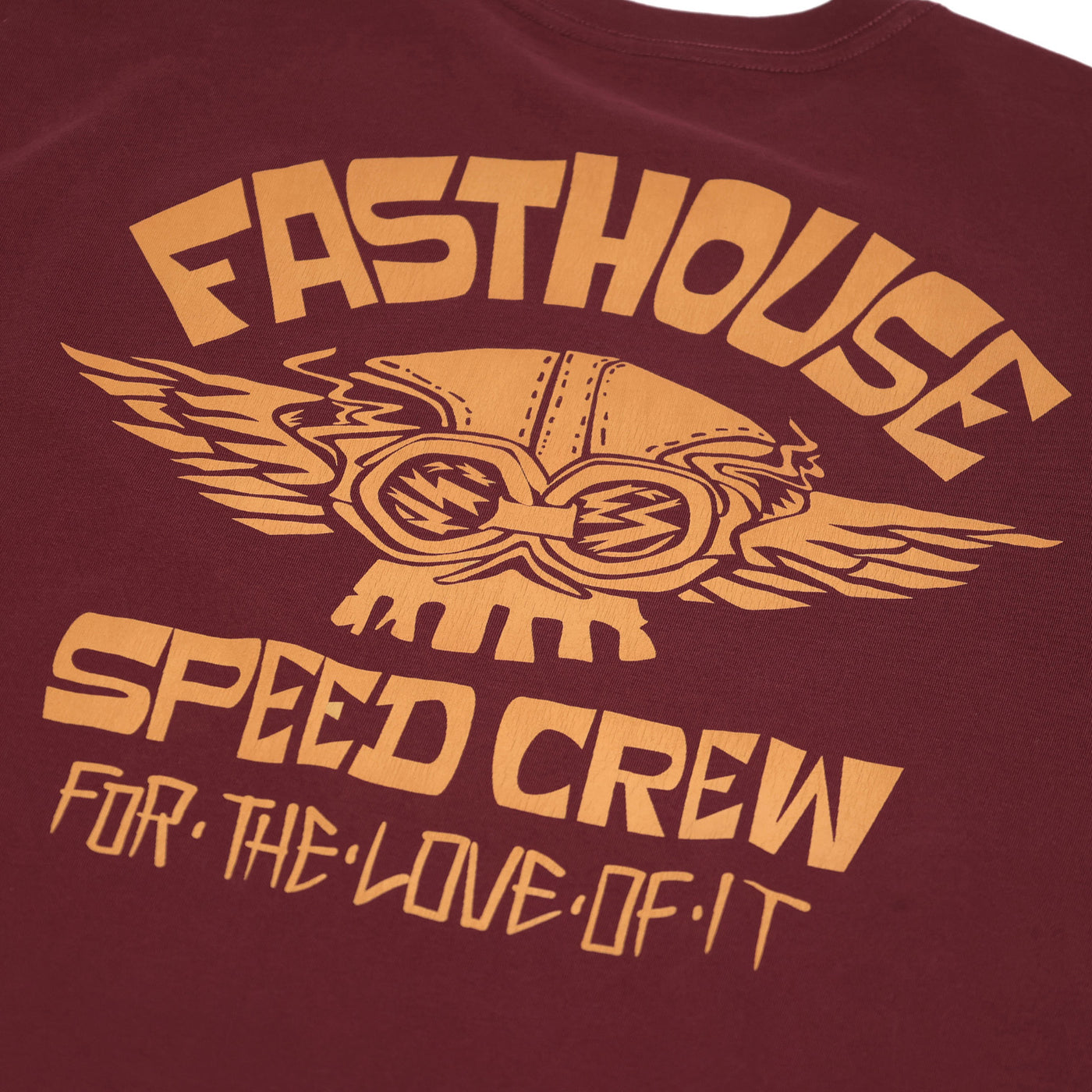 Fasthouse Love of It SS Tee Maroon - Close-Up of Graphic on Back