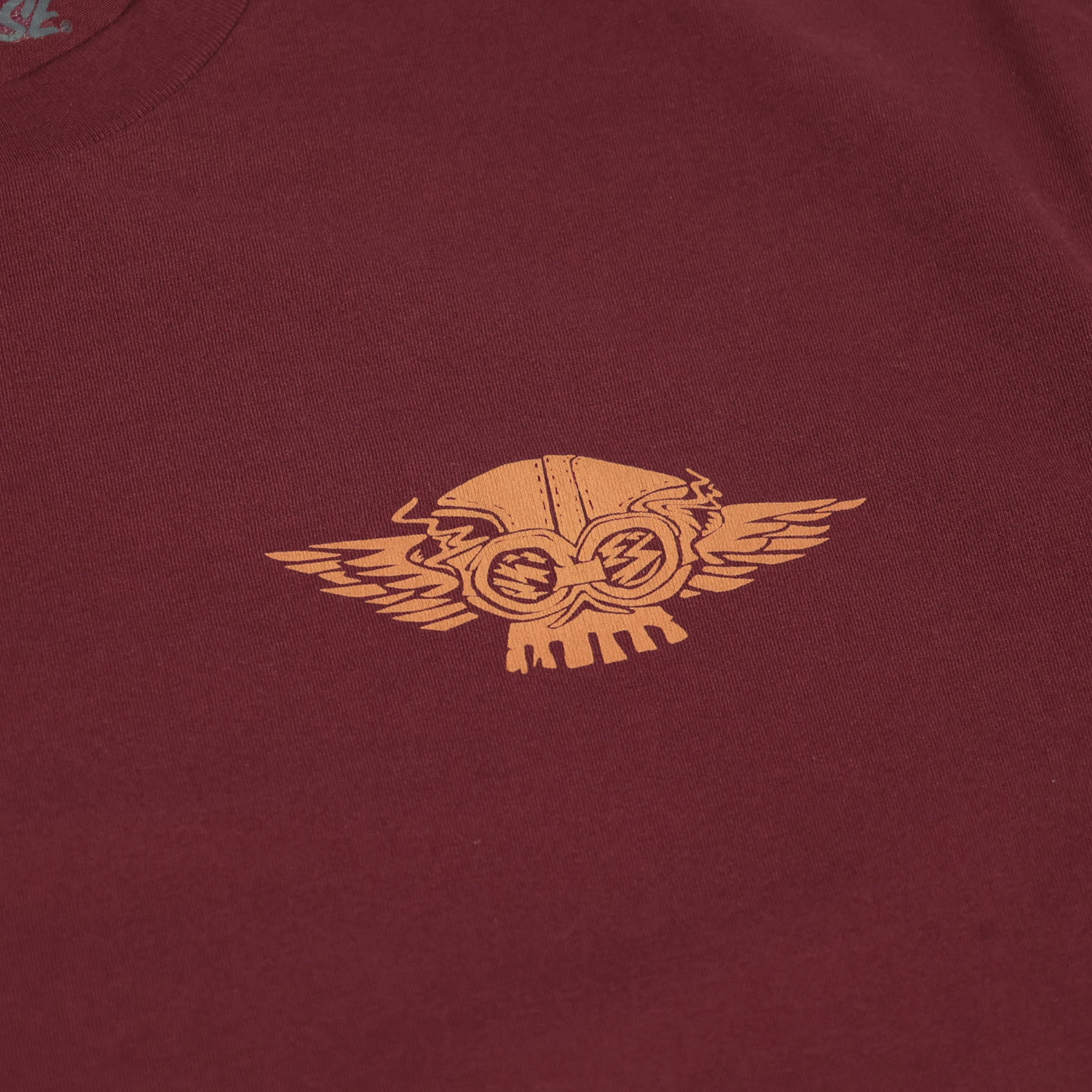 Fasthouse Love of It SS Tee Maroon - Close-Up of Graphic on Front