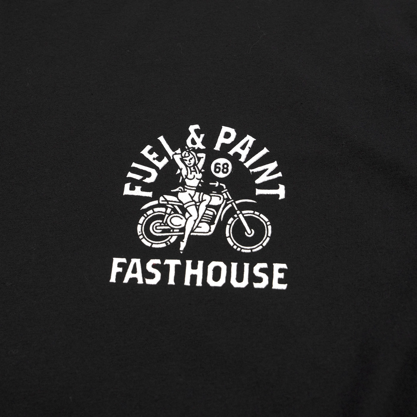 Fasthouse Macabre Tee Black - Close-Up of Graphic on Front