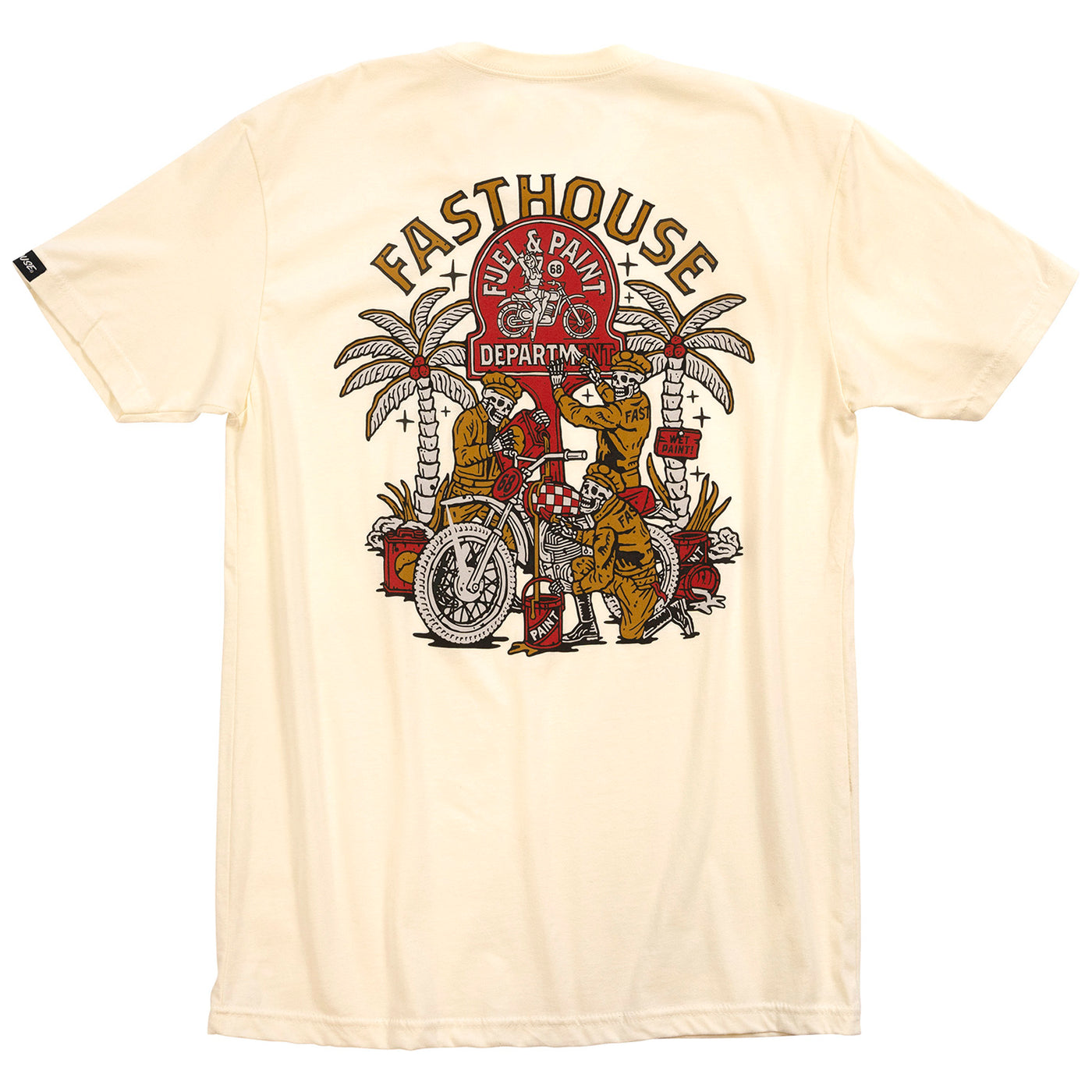 Fasthouse Macabre Tee Natural - Rear View