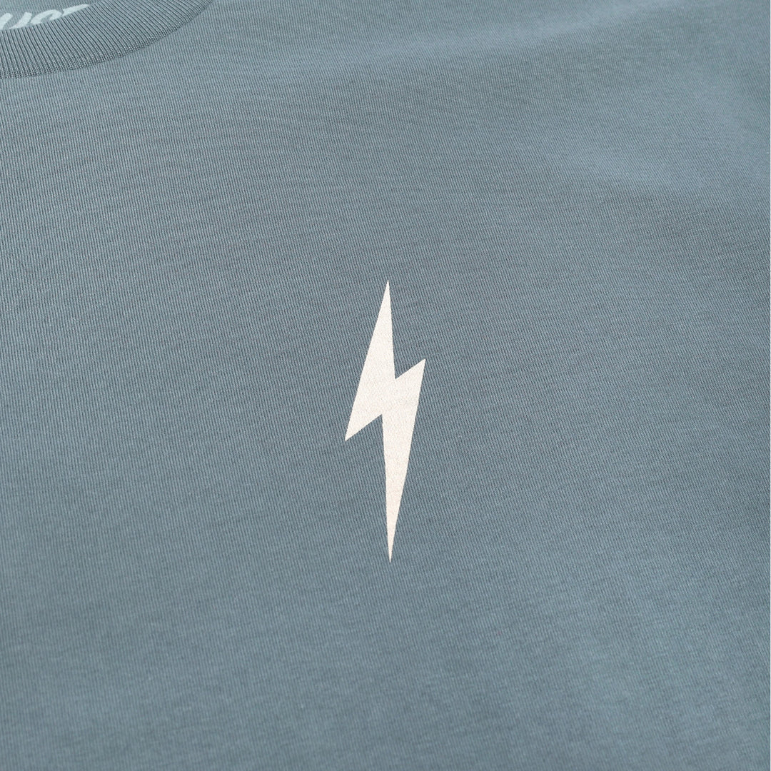 Fasthouse Manasa SS Tee Denim - Close-Up of Graphic on Front