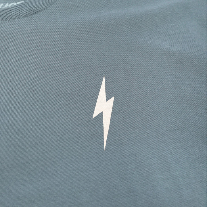 Fasthouse Manasa SS Tee Denim - Close-Up of Graphic on Front