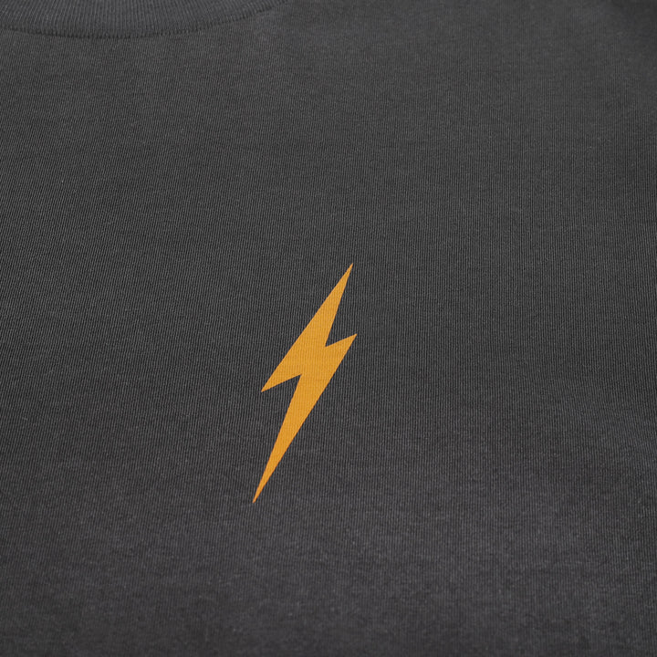 Fasthouse Manasa SS Tee Graphite Black - Close-Up of Graphic on Front