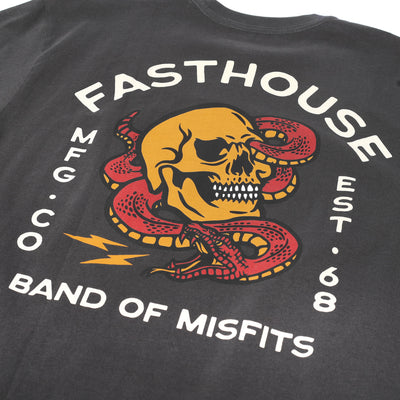 Fasthouse Manasa SS Tee Graphite Black - Close-Up of Graphic on Back
