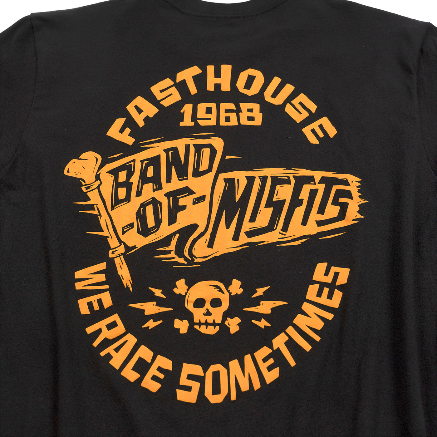 Fasthouse Marauder Tee Black - Close-Up of Graphic on Back