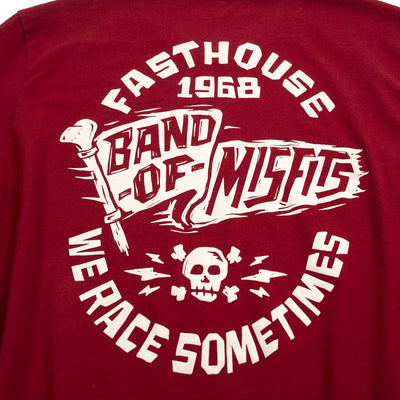 Fasthouse Marauder Tee Cardinal - Close-Up of Graphic on Back