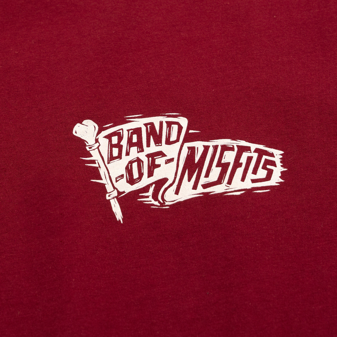 Fasthouse Marauder Tee Cardinal - Close-Up of Graphic on Front