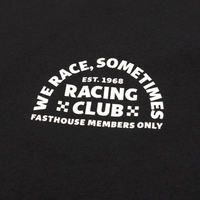 Fasthouse Members Only Tee Black - Close-Up of Graphic on Front