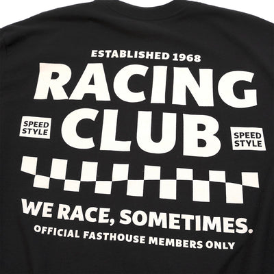 Fasthouse Members Only Tee Black - Close-Up of Graphic on Back