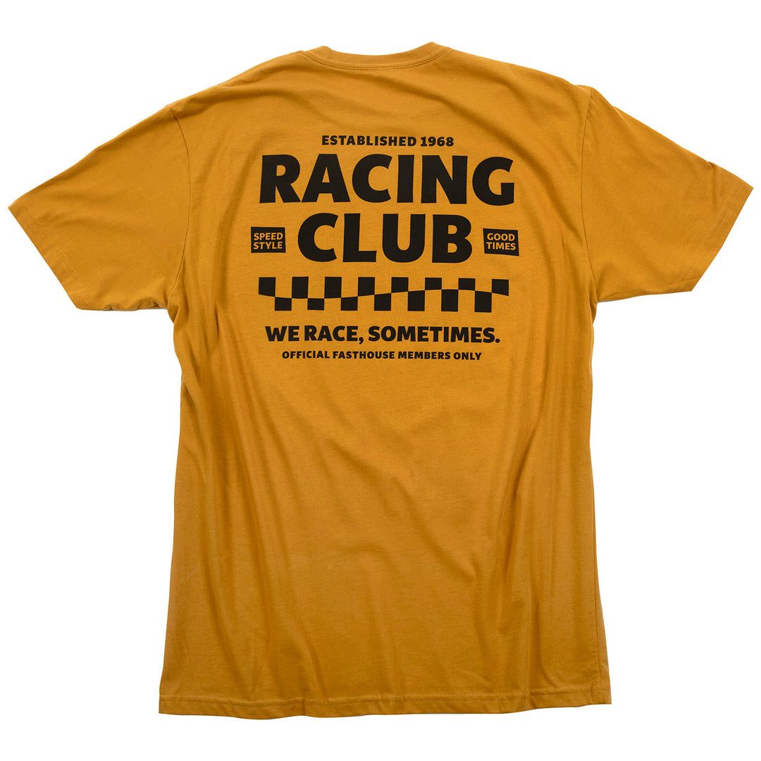 Fasthouse Members Only Tee Vintage Gold - Rear View