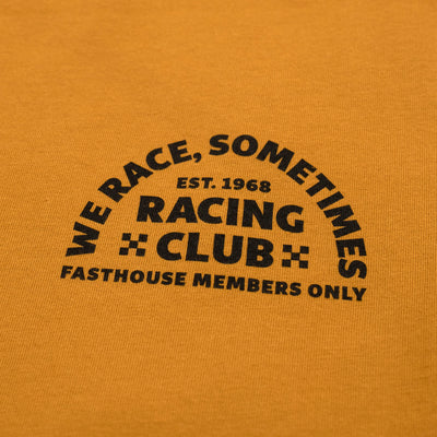 Fasthouse Members Only Tee Vintage Gold - Close-Up of Graphic on Front