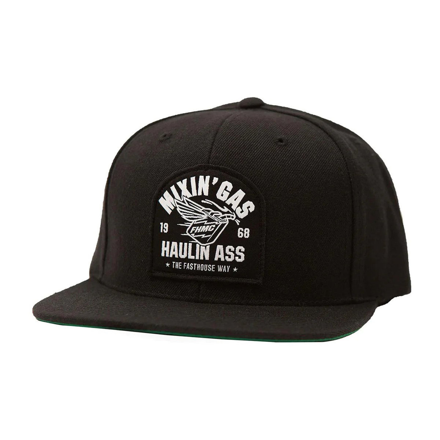 Fasthouse Mixin' Gas Hat Black - Front View