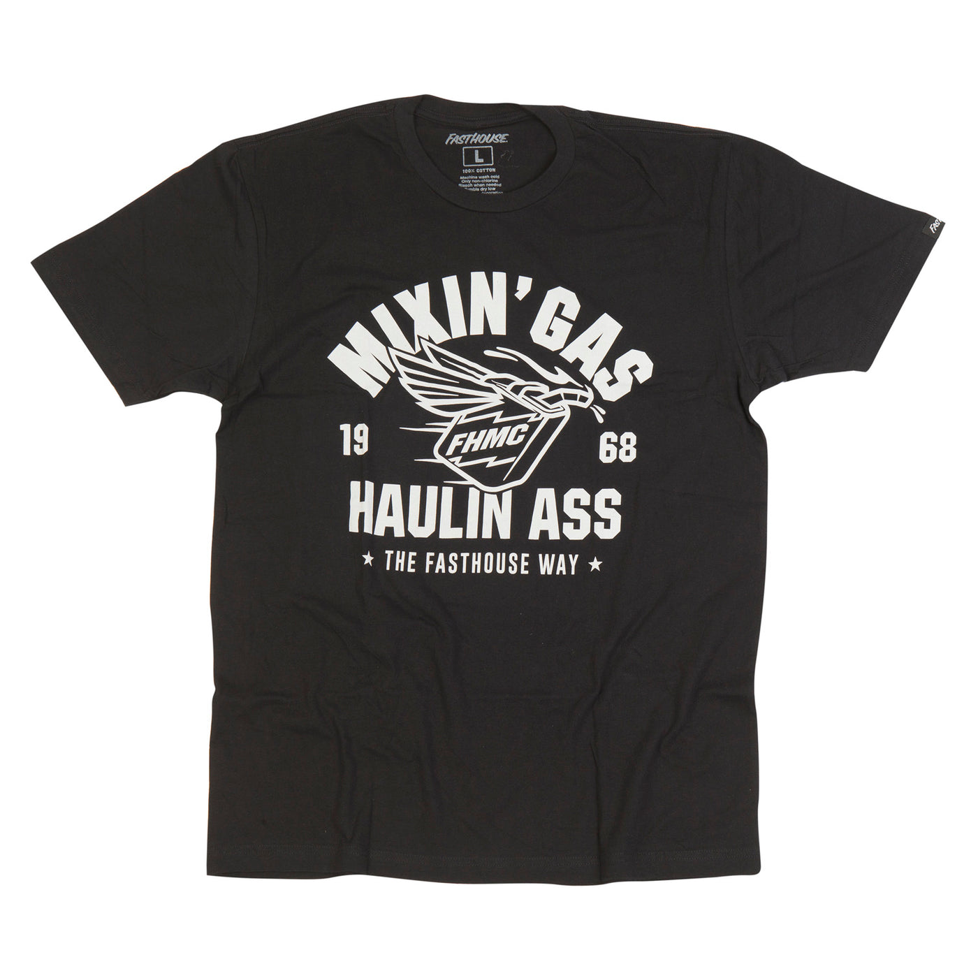 Fasthouse Mixin' Gas Tee Black - Front View