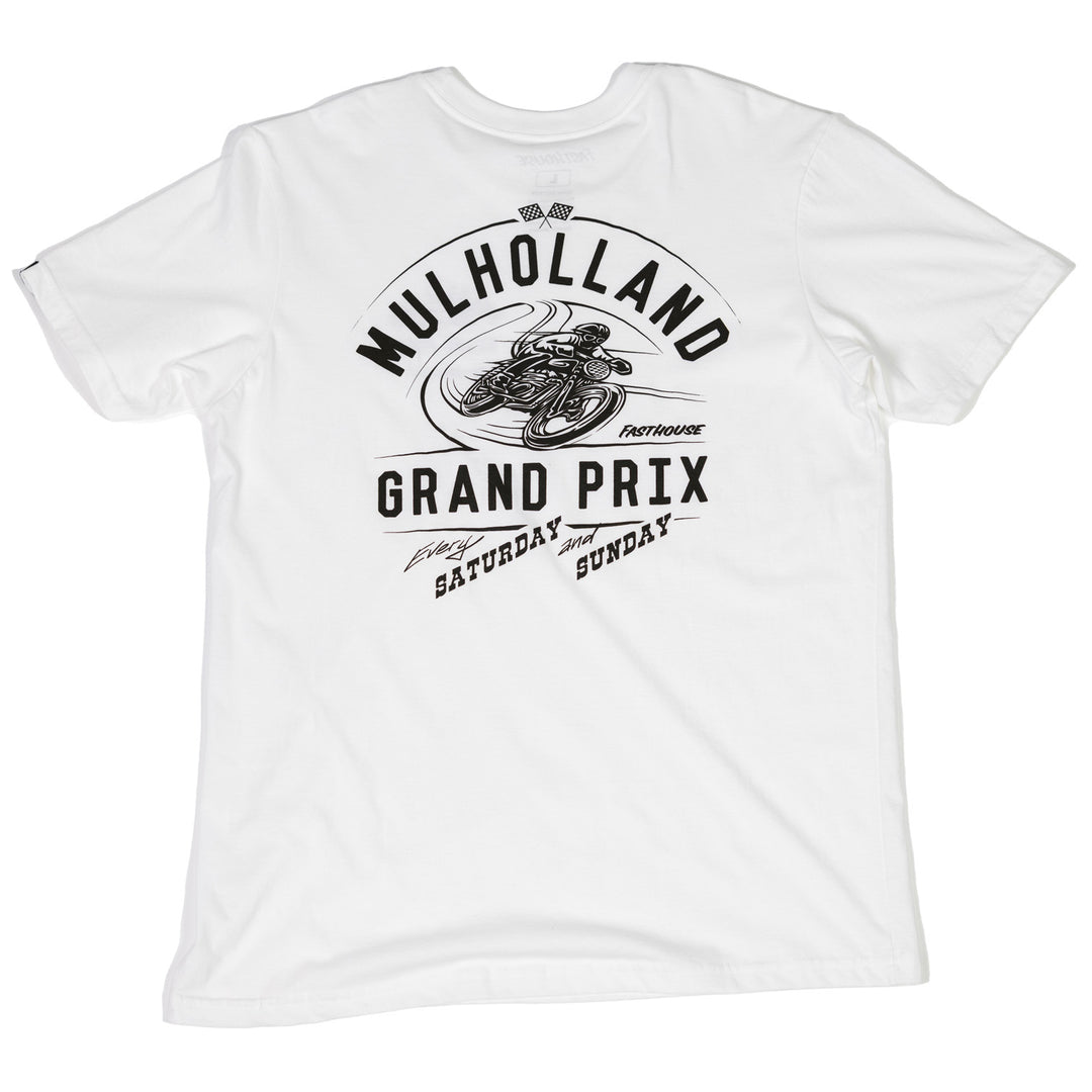 Fasthouse Mulholland GP SS Tee White - Rear View