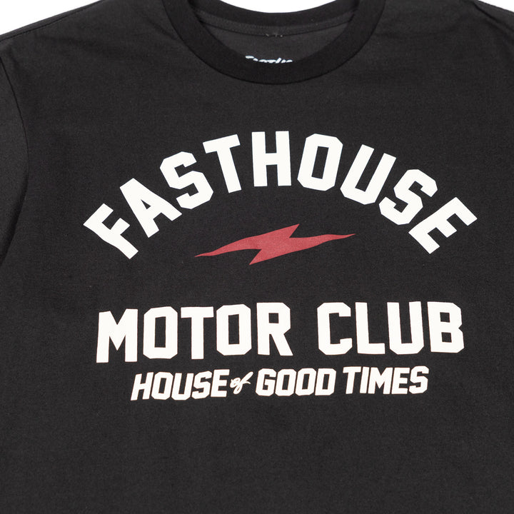 Fasthouse Mallet SS Tee Black - Close-Up of Graphic on Front