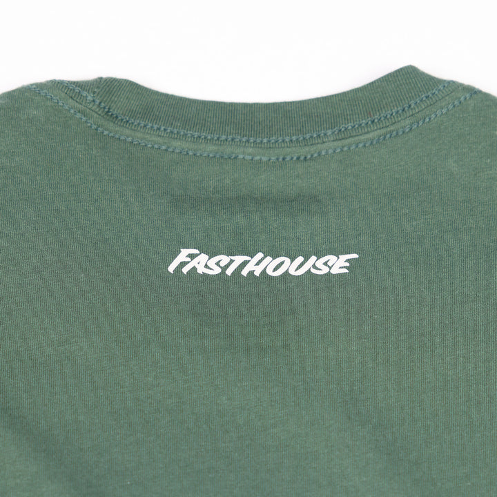 Fasthouse Mallet SS Tee Pine - Close-Up of Logo Graphic on Back