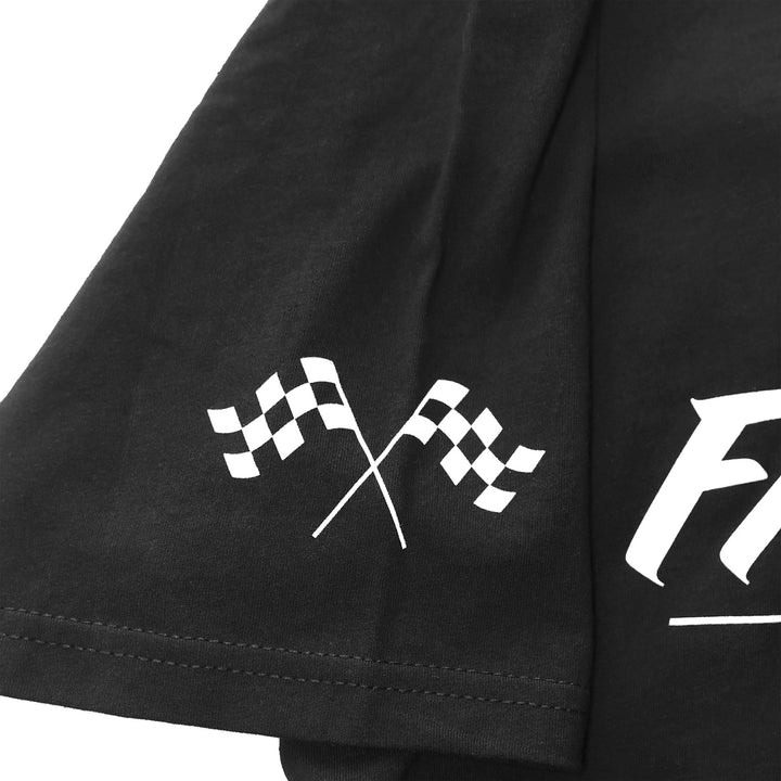 Fasthouse The Motto Tee Black - Close-up of Graphic on Sleeve