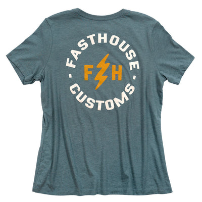 Fasthouse Women's Easy Rider Tee Heather Slate - Rear View