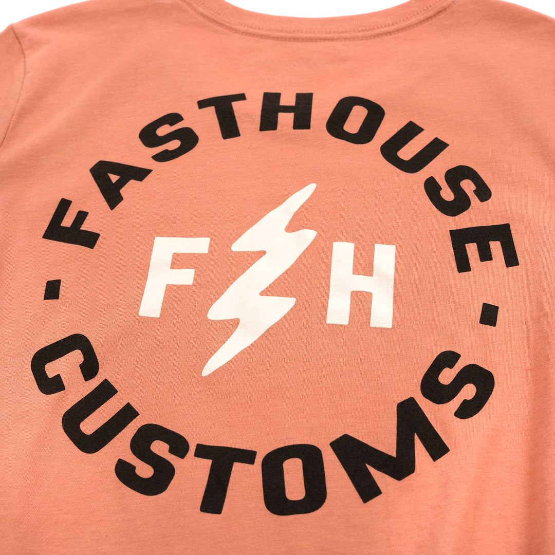 Fasthouse Women's Easy Rider Tee Terracotta - Close-Up of Graphic on Back