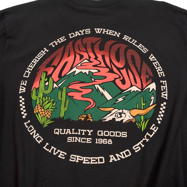 Fasthouse Nomad Tee Black - Close-Up of Graphic on Back