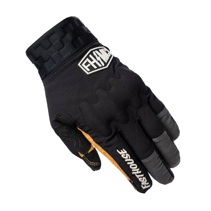 Fasthouse Off-Road Blaster Shield Gloves Black - Back of Left Hand View