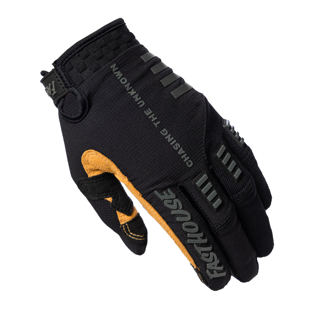 Fasthouse Off-Road Matox Gloves Black/Gray - Back of Left Hand View