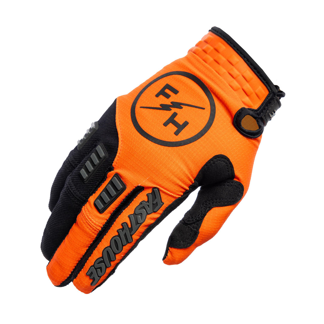 Fasthouse Off-Road Matox Gloves Orange - Back of Right Hand View