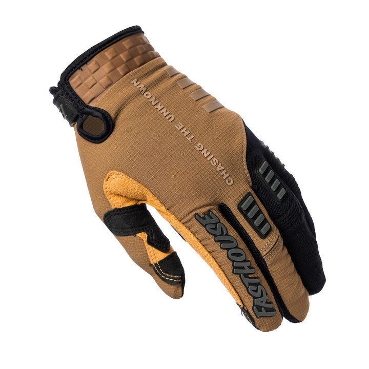 Fasthouse Off-Road Matox Gloves Teak/Black - Back of Left Hand View