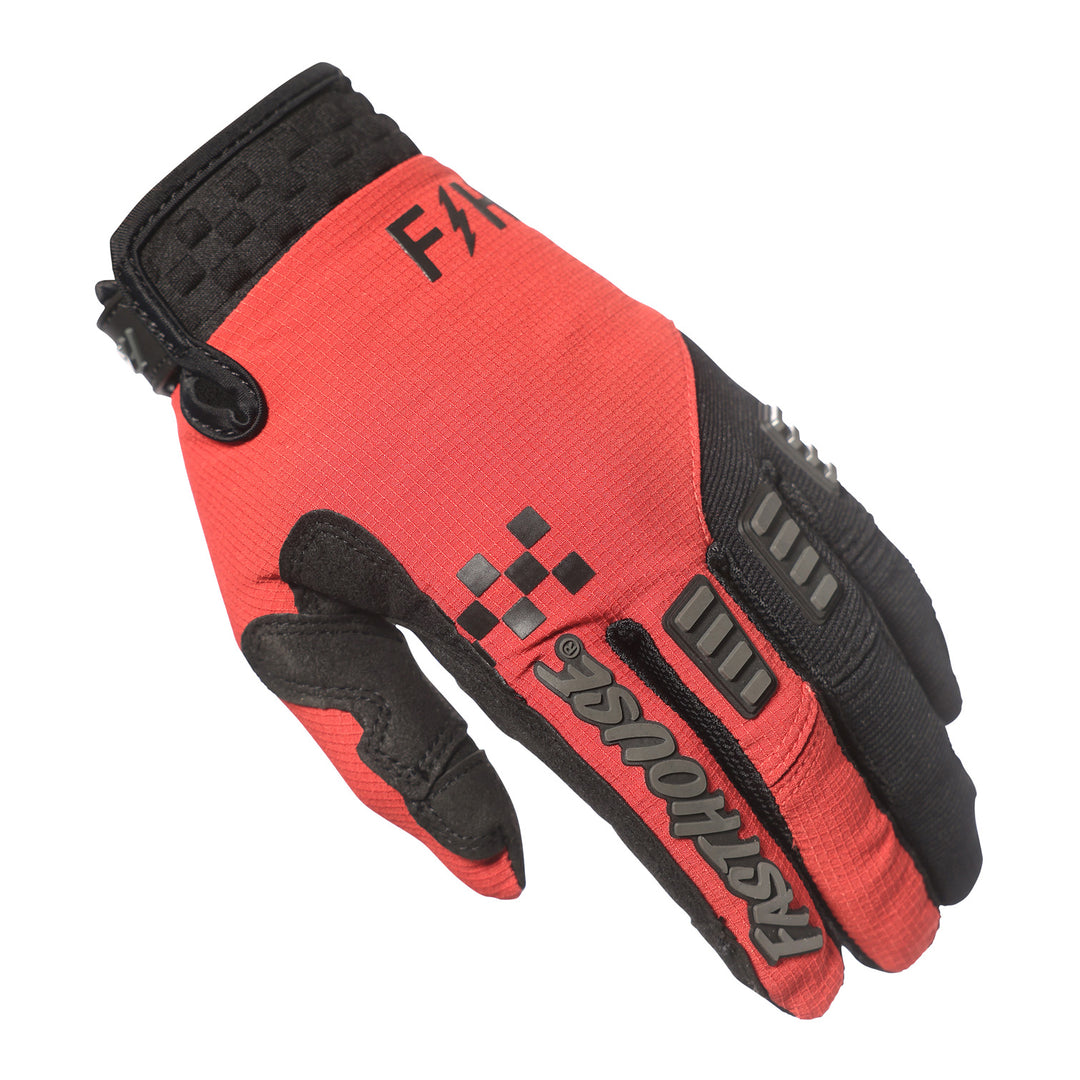Fasthouse Off-Road Outland Gloves Lava Falls - Back of Left Hand View