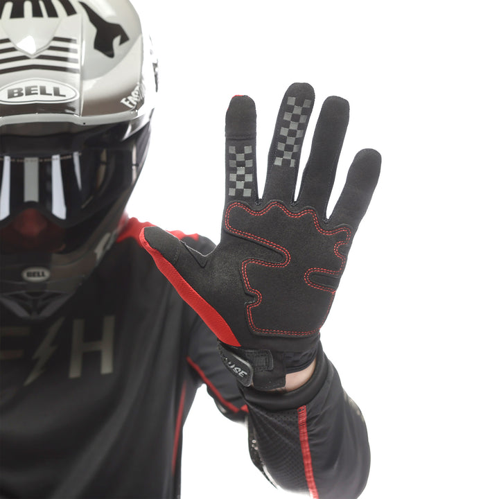 Fasthouse Off-Road Outland Gloves Lava Falls - Palm View