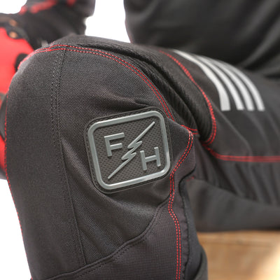 Fasthouse Off-Road Outland Pant Black - Close-Up of Knee Logo