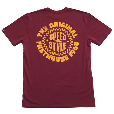 Fasthouse Origin Tee Maroon - Rear View