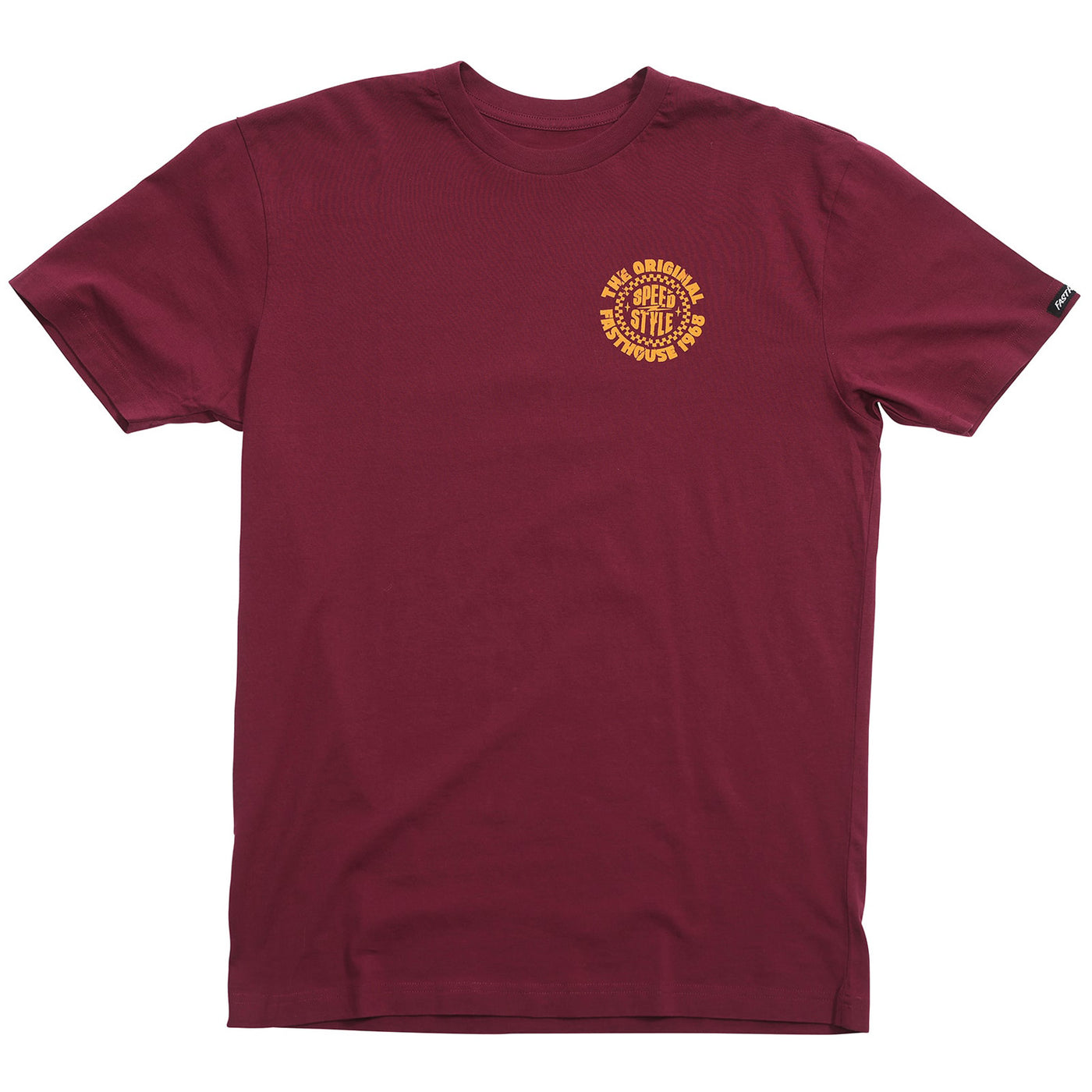 Fasthouse Origin Tee Maroon - Front View