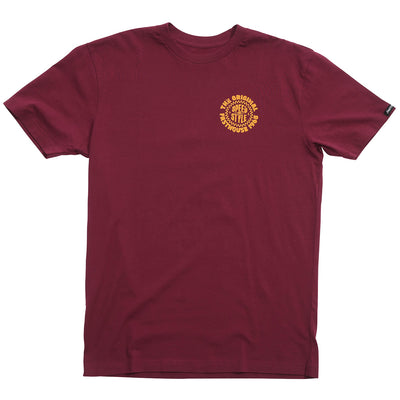 Fasthouse Origin Tee Maroon - Front View