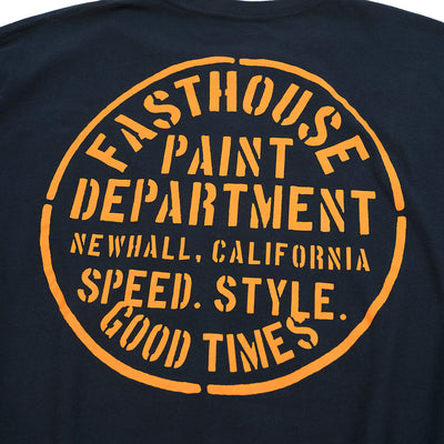 Fasthouse Paint Dept. Tee Navy - Close-Up of Graphic on Back