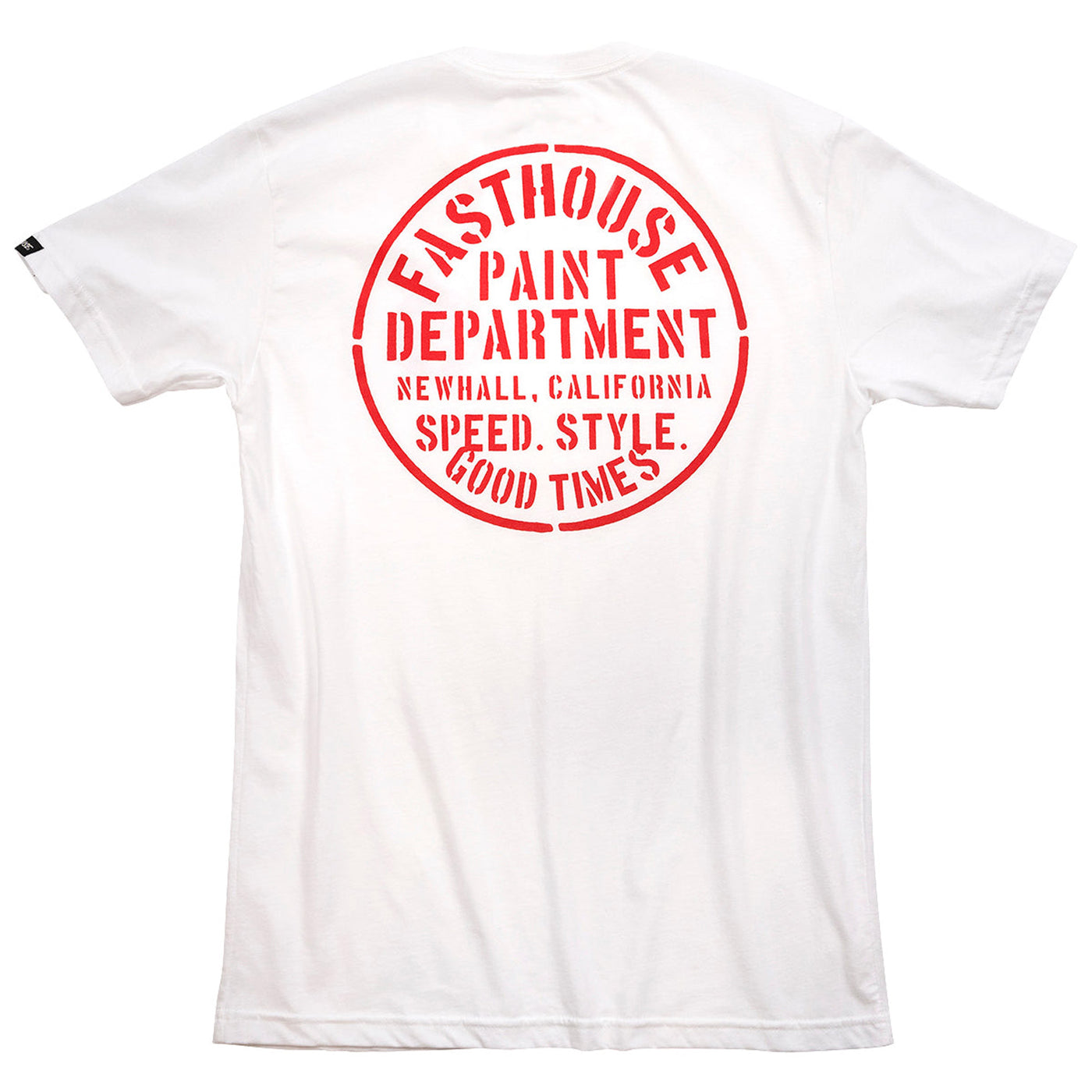 Fasthouse Paint Dept. Tee White - Rear View